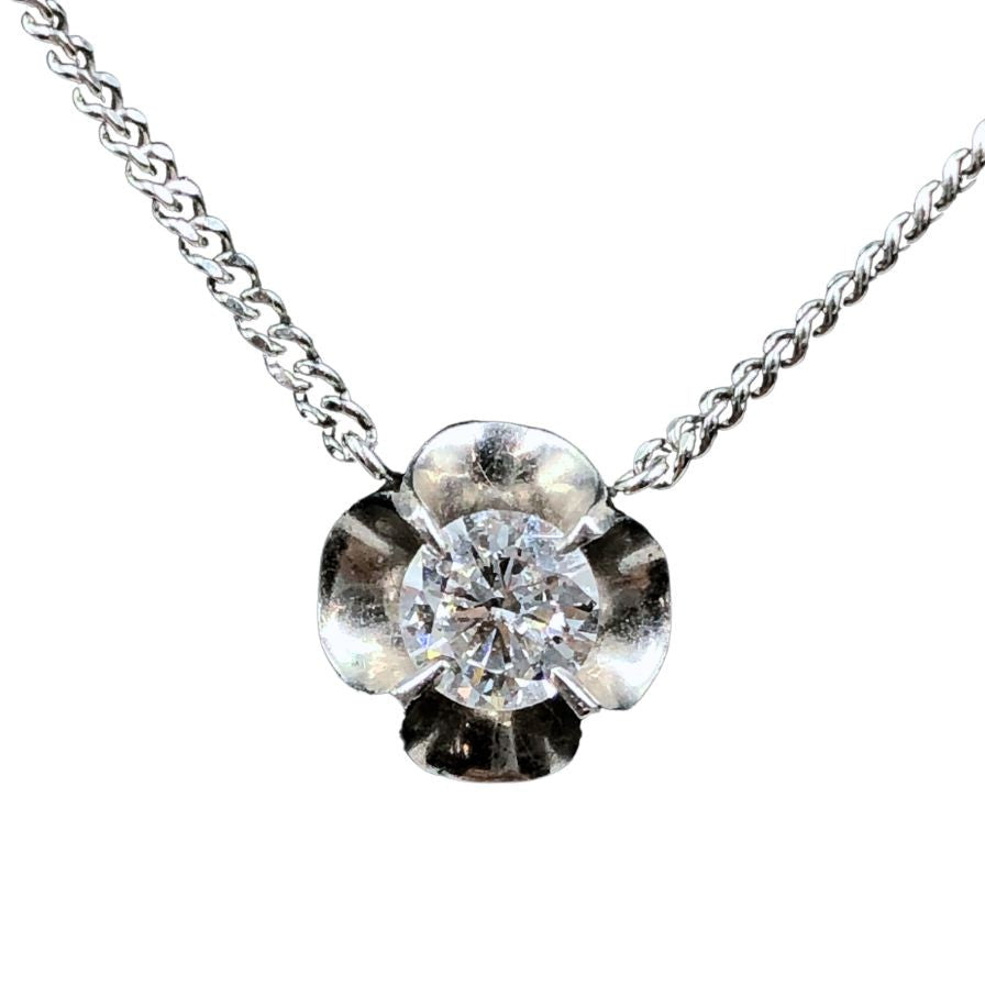 ノーブランド ネックレス PT850 ダイヤ0.36ct【AFI17】