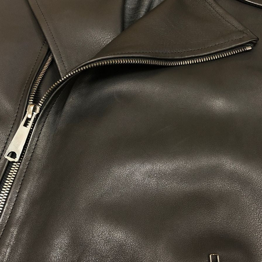 中古◆アンスナム レザー ジャケット ダブル ライダース メンズ サイズ03 ブラック ANSNAM 【AFG1】