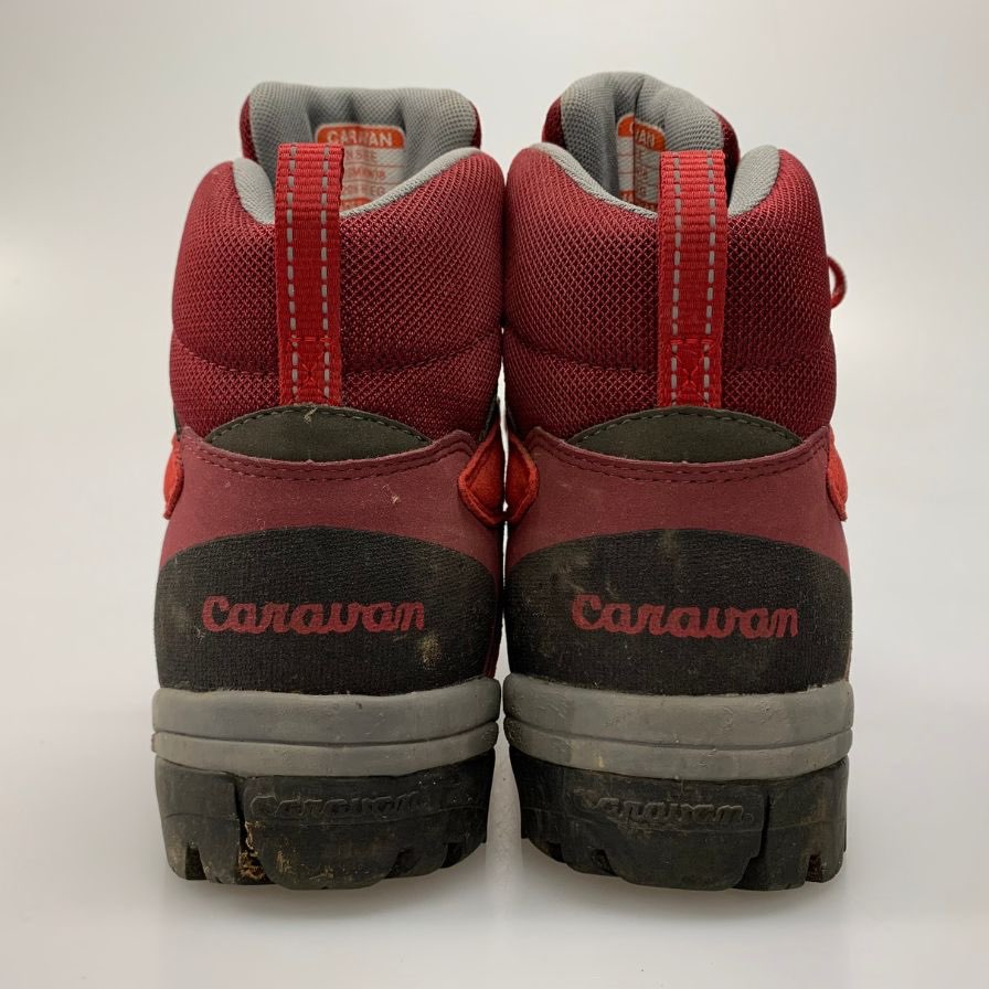 キャラバン トレッキングシューズ ゴアテックス 赤 24.5EEE レディース レースアップ ブーツ 靴 GORE-TEX CARAVAN 約24.5cm【AFC6】