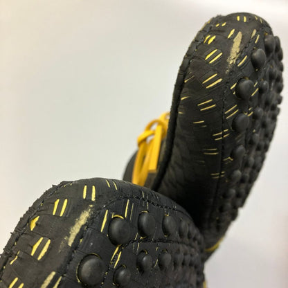 トッズ フェラーリ ドライビングシューズ スリッポン ゴンミーニ 総柄 ブラック サイズUK8 TOD`S Ferrari 約27.0cm【AFD15】