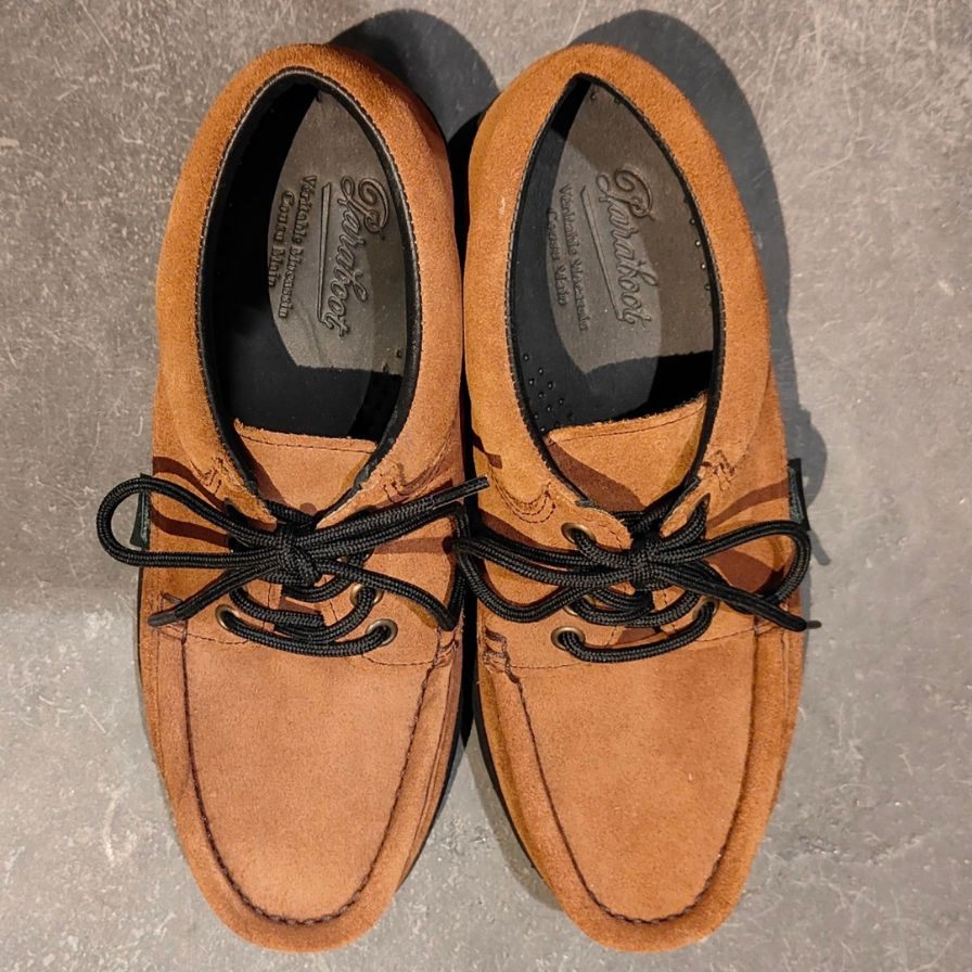 パラブーツ レザーシューズ ティエール モカシン スエード ブラウン メンズ サイズUK5 PARABOOT ビジネスシューズ 約23.5cm【LA】【中古】