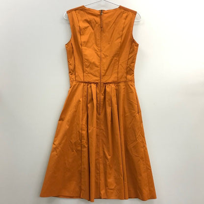 中古◆フォクシーニューヨーク オレンジ ノースリーブワンピース 23815-SPSAN57 40サイズ FOXEY NEWYORK 【AFB24】