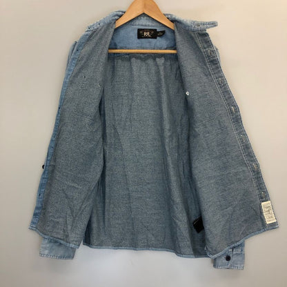 美品◆ダブルアールエル ラルフローレン 90S デニムシャツ ブルー系 メンズ サイズXS RRL RALPH LAUREN 【AFB1】