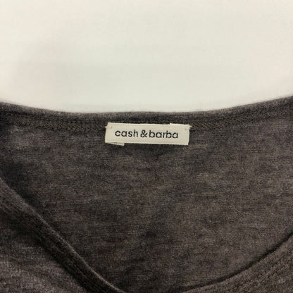美品◆キャッシュ＆バルバ Tシャツ カシミヤ想定 サイズ不明 グレー メンズ cash & barba 【AFB27】