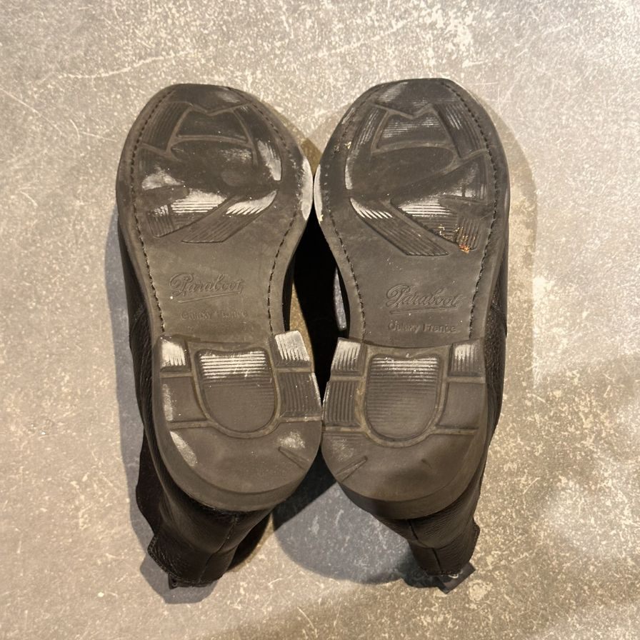 パラブーツ サイドゴアブーツ シャンフォート グレインレザー ブラック サイズUK6.5 Paraboot ブーツ 約25.5cm【LA】【中古】