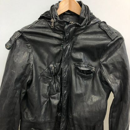 中古■ジョルジオ ブラート レザーコート ラム ブラック サイズ46 メンズ  giorgio brato 【AFA15】