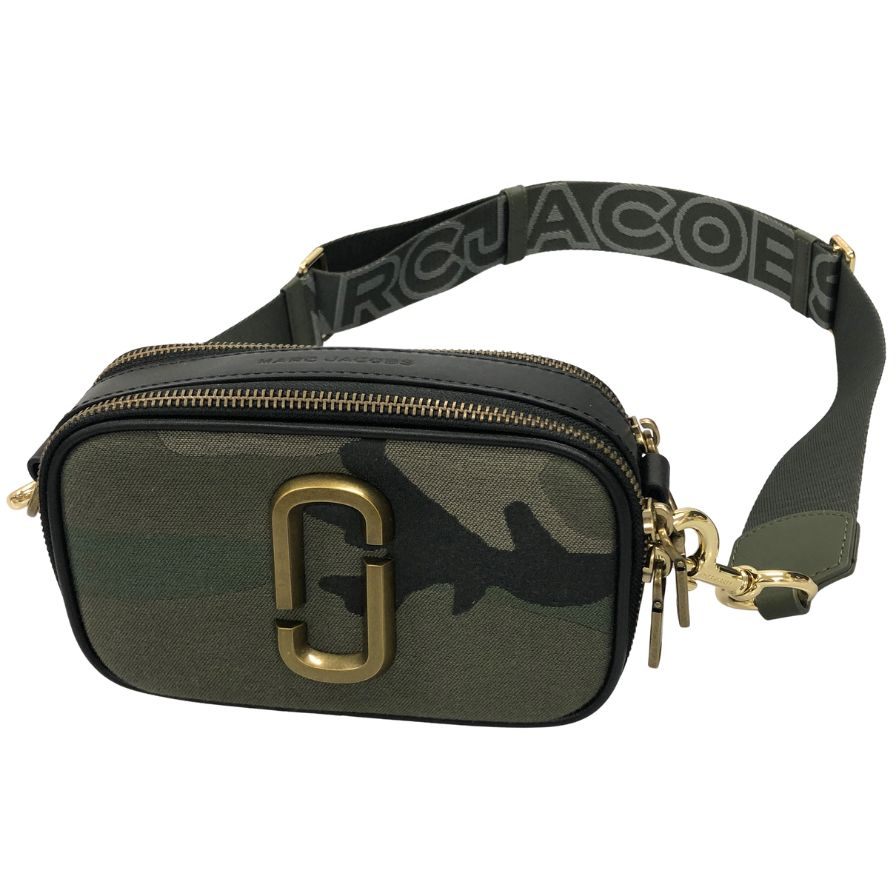 マークジェイコブス ショルダーバッグ スナップショット ザ カモ ジャカード レディース 総柄 ゴールド金具 MARC JACOBS【AFE5】