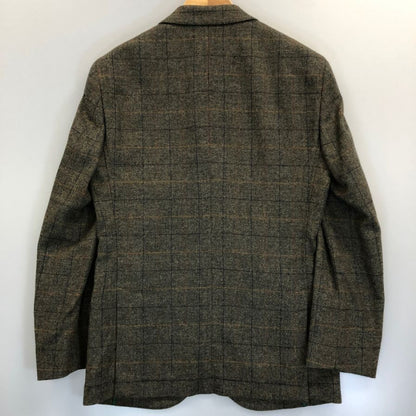 極美品◆ハケットロンドン  テーラードジャケット ウール 羊毛 チェック柄 グレー系 サイズ34R/44R HACKETT LONDON 【AFA1】