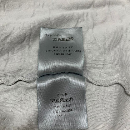 美品◆ディオールオム Tシャツ オブリーク 943J605E0602 パイル地 コットン メンズ サイズ XXS ホワイト Dior HOMME 【AFB37】