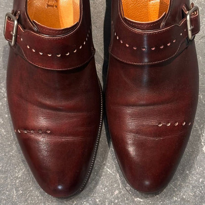 ベルルッティ レザーシューズ シングルモンク バーガンディ サイズUK7 メンズ BERLUTI ビジネスシューズ 約26.0cm【LA】【中古】