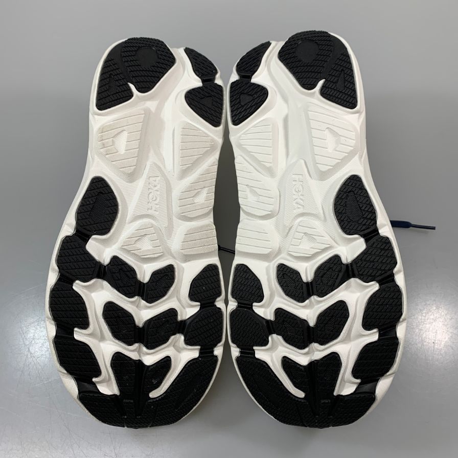 ホカオネオネ スニーカー クリフトン10 ワイド ネイビー サイズ25.5㎝ 1162032-NWT HOKA ONE ONE 約25.5cm【AFC8】