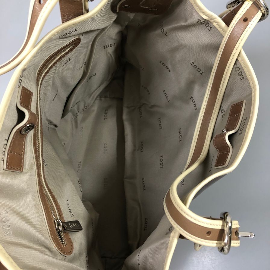 トッズ Gライン 2way ショルダーバッグ トートバッグ　ブラウン TODS【AFE8】