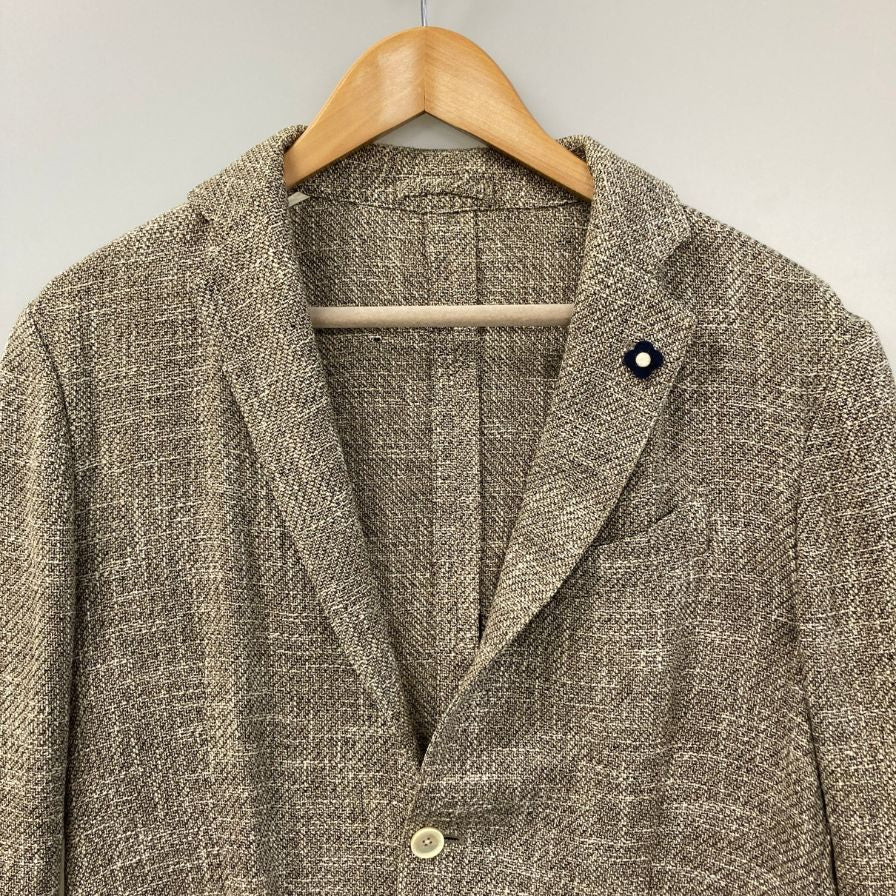中古◆ラルディーニ 3B テーラードジャケット ブラウン系メンズ サイズ48 LARDINI 【AFB26】