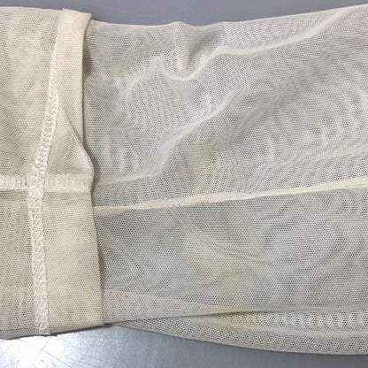 中古◆メゾンマルジェラ カットソー シアー 刺繍 長袖 メッシュ 透け スリム 10 ホワイト メンズ Maison Margiela 【AFB41】