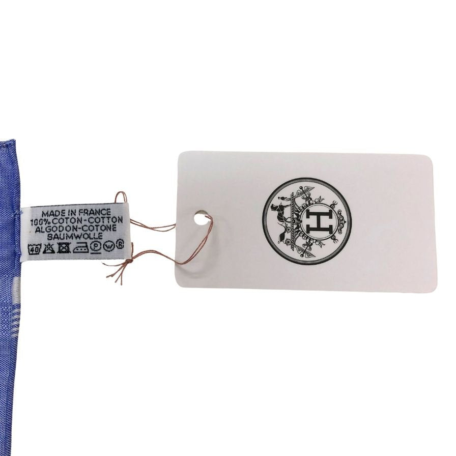 エルメス ハンカチ コットン100% ブルー系 レディース HERMES