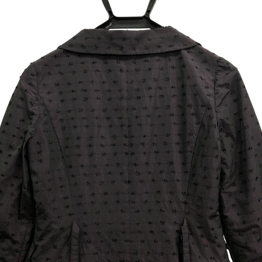 極美品◆エムズグレイシー 長袖ワンピース パールボタン ブラック レディース サイズ36 M'S GRACY 【AFB38】