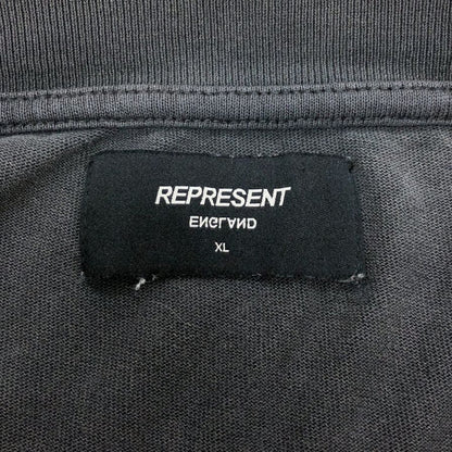 中古◆リプレゼント 半袖Tシャツ プリント BORN TO ROAR グレー系 メンズ サイズXL REPRESENT 【AFB36】