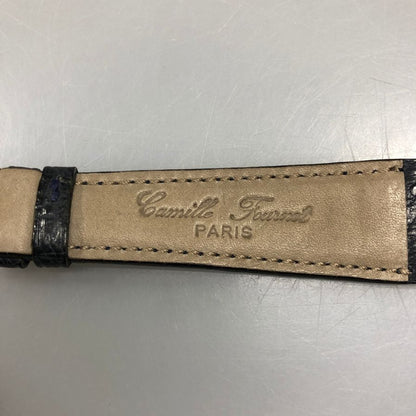 カミーユフォルネ 腕時計用レザーベルト オーストリッチ 20mm14mm グレー系 尾錠バネ棒無し Camille Fourne【AFI10】