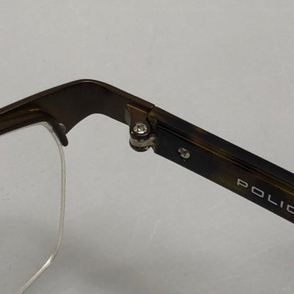ポリス メガネ ハーフリム ブラック 55□16-142 POLICE×EXIT【AFI14】【中古】