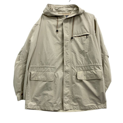 美品◆ポロラルフローレン チャップス ハーフコート 90年代 ナイロン ベージュ メンズ サイズL Polo Ralph Lauren CHAPS 【AFA7】