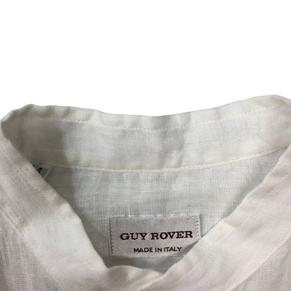 美品◆ギ ローバー プルオーバー リネン 長袖 シャツ ホワイト Mサイズ  GUY ROVER 【AFB19】