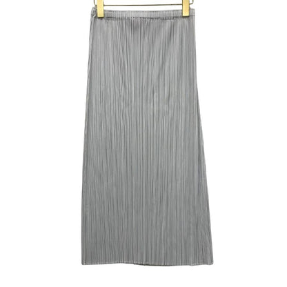 プリーツプリーズ イッセイミヤケ  ロングスカート グレー サイズ2 PP55-JG102 PLEATS PLEASE ISSEY MIYAKE【AFB48】