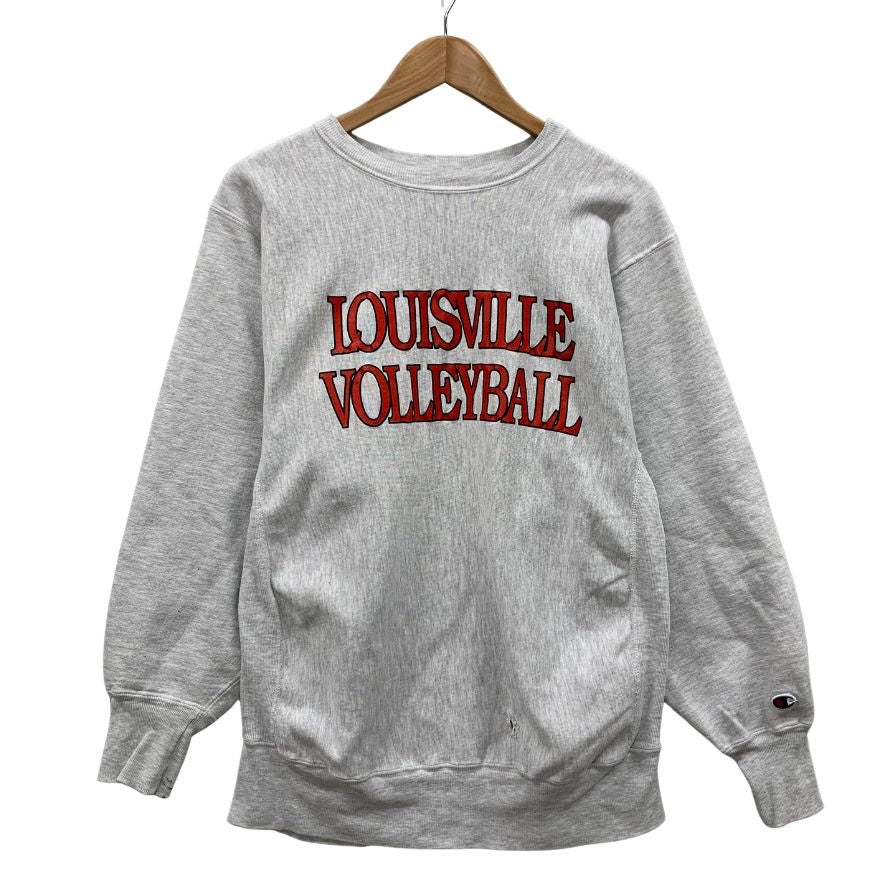 美品◆チャンピオン リバースウィーブ スウェット LOUISVILLE VOLLEYBALL メンズ サイズXL グレー champion REVERSE WEAVE 【AFB43】