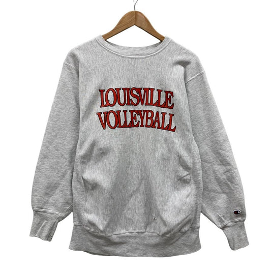 美品◆チャンピオン リバースウィーブ スウェット LOUISVILLE VOLLEYBALL メンズ サイズXL グレー champion REVERSE WEAVE 【AFB43】