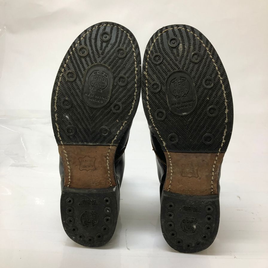 レッドウィング 9060 ベックマン フラットボックス レースアップ レザーブーツ ブラック US8.5D 茶芯 アメリカ製 RED WING 約26.5cm【AFD14】