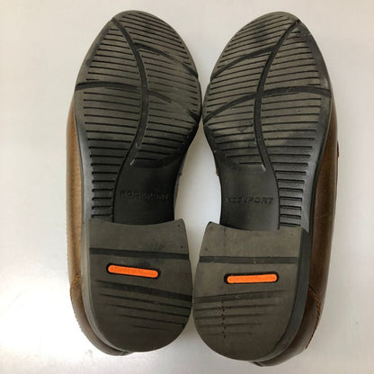 ロックポート ローファー V76694 Uチップ グレインレザー メンズ サイズ25 ブラウン Rockport 約25.0cm【AFC41】