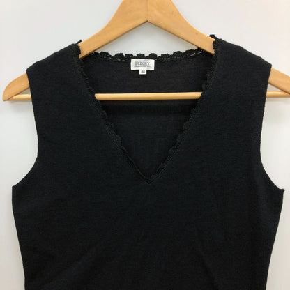 美品◆フォクシー ノースリーブ カットソー ブラック サイズ40 FOXEY 【AFB42】