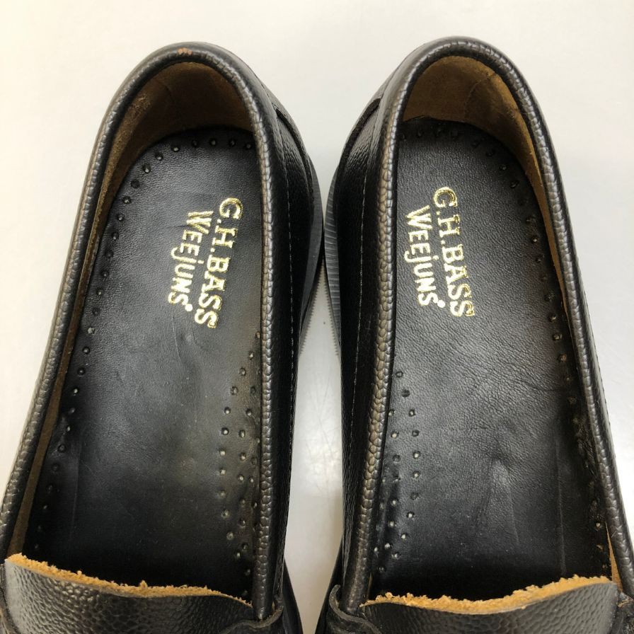 ジーエイチバス ローファー ウィージャンズ ラーソン シボレザー サイズ6 メンズ ブラック G.H.Bass&Co. WEEJUNS LARSON ローファー 約24.0cm【LA】【中古】