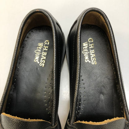 ジーエイチバス ローファー ウィージャンズ ラーソン シボレザー サイズ6 メンズ ブラック G.H.Bass&Co. WEEJUNS LARSON ローファー 約24.0cm【LA】【中古】