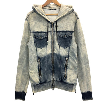 中古◆バルマン ジップアップパーカー デニム メンズ サイズXS BALMAIN 【AFB41】