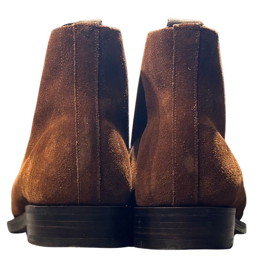 グレンソン チャッカブーツ 6531  スエード ブラウン メンズUK8.5F GRENSON ブーツ 約27.0cm【LA】【中古】