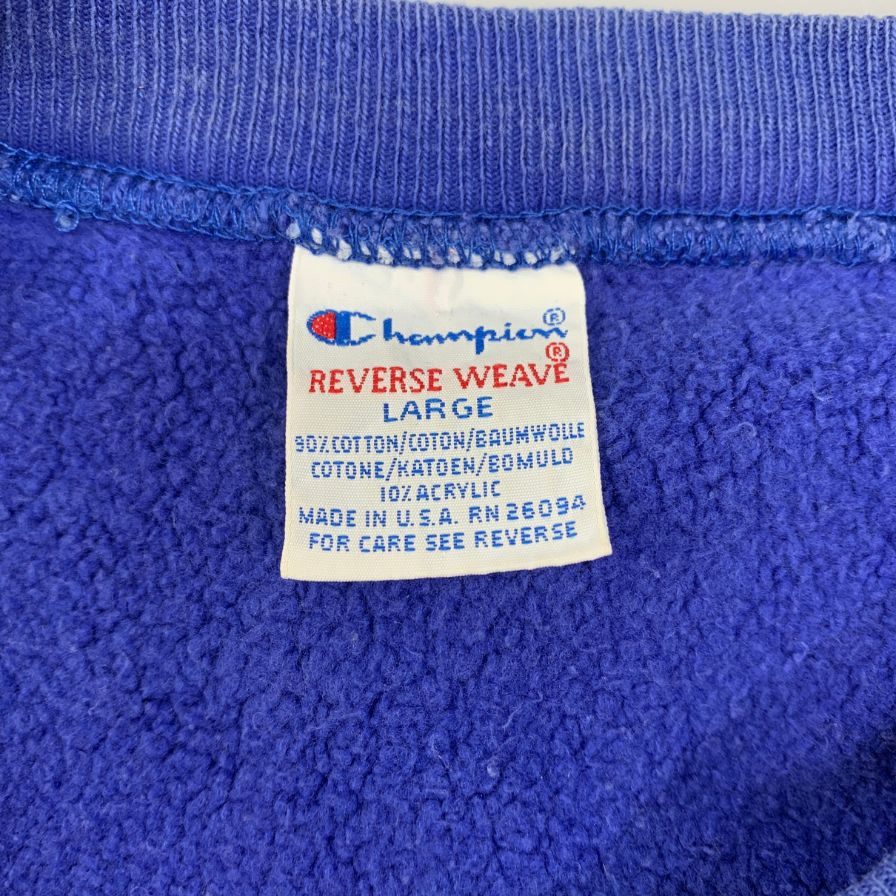 中古◆チャンピオン リバースウィーブ 90S スウェット ブルー メンズ サイズL Champion REVERSE WEAVE 【AFA13】