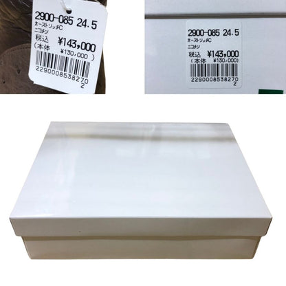 新宿屋 レザーブーツ オーストリッチ 2900-795 ブラック 24.5cm レディース shinjukuya 約24.5cm【7F2-1】