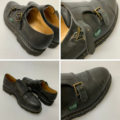パラブーツ レザーシューズ ダブルモンクストラップ ウィリアム レザー メンズ サイズ6 ブラック Paraboot WILLIAM 約24.5cm【AFD9】