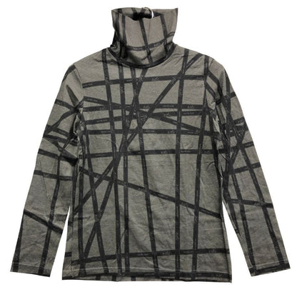 美品◆エルメス マルジェラ期 長袖Tシャツ ハイネック ボルデュック グレー レディース サイズL HERMES 【AFB41】