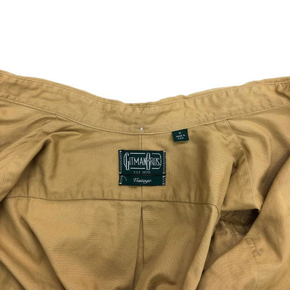 極美品◆ギットマン ヴィンテージ 長袖シャツ ボタンダウン アメリカ製 コットン メンズ カーキ サイズM GITMAN VINTAGE 【AFB9】
