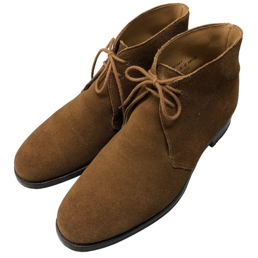 クロケット&ジョーンズ チャッカブーツ チャートシー スエード ライトブラウン メンズ サイズUK6E CROCKETT&JONES CHERTSEY ブーツ 約25.0cm【LA】【中古】