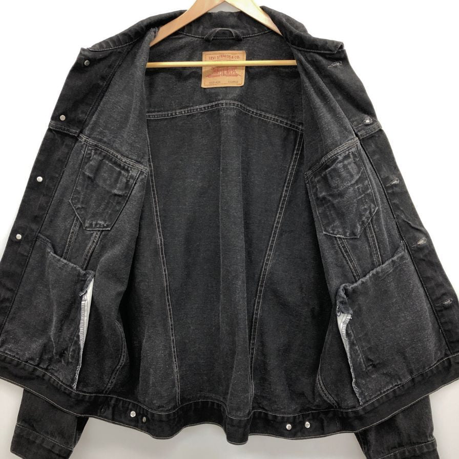 は　リーバイス 70507 4159 ブラック 黒 デニムジャケット④ Levi's 70507-4159 Black Denim Jacket 黒 XL Levis リーバイス
