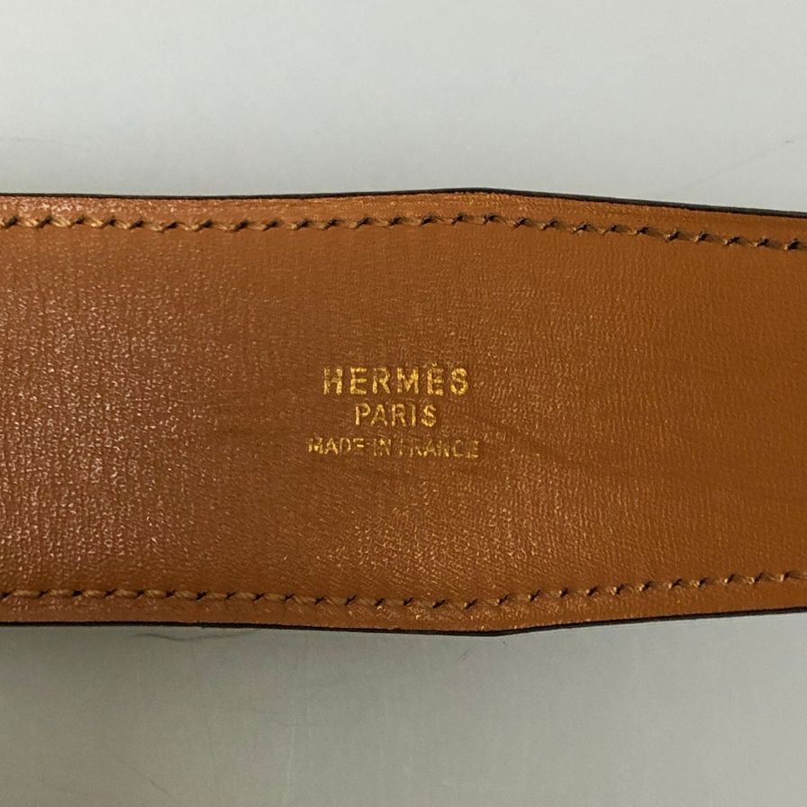 エルメス レザーベルト 金具 ブラック サイズ不明 HERMES【AFI14】