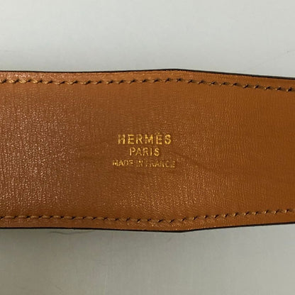 エルメス レザーベルト 金具 ブラック サイズ不明 HERMES【AFI14】