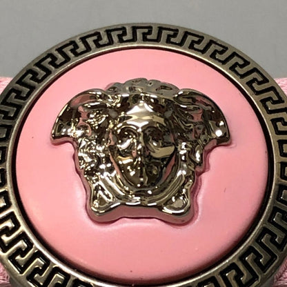 ヴェルサーチ バレッタ ピンク メデューサ シルバー金具 レディース VERSACE