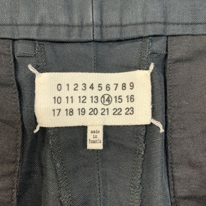 メゾン マルタン マルジェラ 15SS コットンパンツ リネン混 ブラック サイズ44 Maison Martin Margiela 【AFA16】