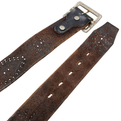 エイチティーシー ベルト スタッズ ストーン付き レザー ブラック メンズ HTC【AFI4】