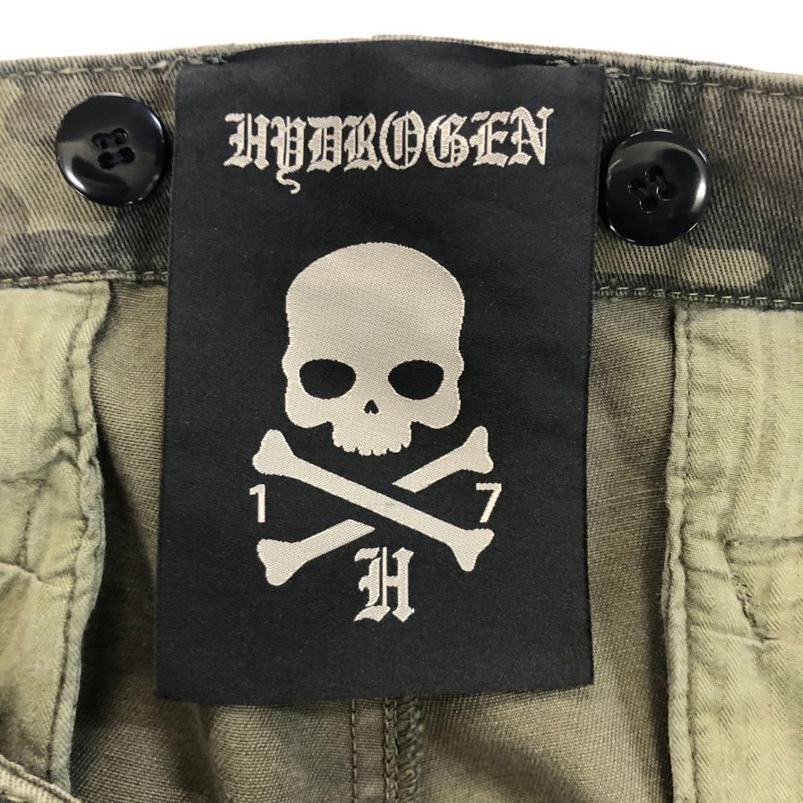 ハイドロゲン カーゴパンツ スカル刺繍 迷彩柄 メンズ サイズ36 コットン HYDROGEN 【AFA19】