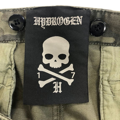 ハイドロゲン カーゴパンツ スカル刺繍 迷彩柄 メンズ サイズ36 コットン HYDROGEN 【AFA19】