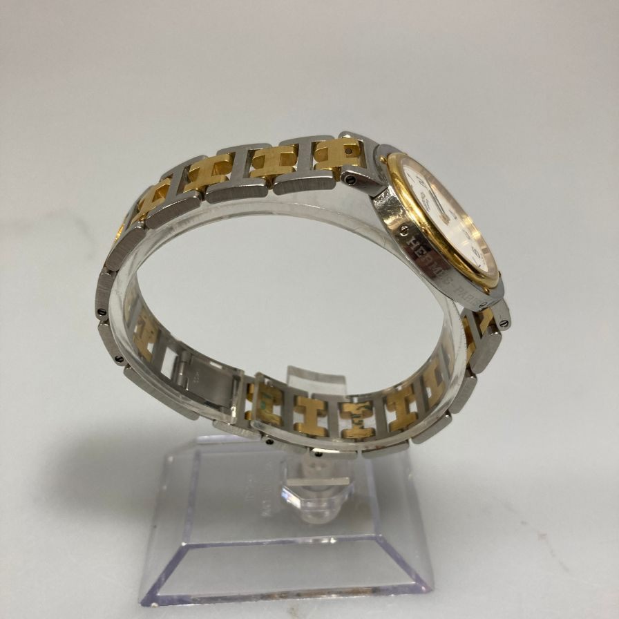 エルメス 491247 クリッパー   腕時計 白文字盤 不動 クオーツ hermes【AFI11】【中古】